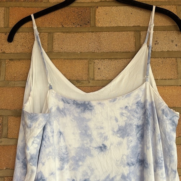 Double Zero women’s tie dye lined to knee spaghetti strap slip dress Large - Picture 7 of 10